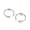 304 Stainless Steel Geometric Hoop Earrings for Women STAS-D171-33C-P-2