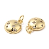 Rack Plating Brass Micro Pave Cubic Zirconia Pendants KK-I706-14G-2