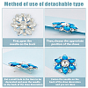 8Pcs 4 Colors Zinc Alloy Crystal Rhinestone Shoe Decorations FIND-HY0002-29-4