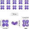 4-Petal Cellulose Acetate(Resin) Bead Caps KK-CA0001-04-2