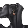 Maple Leaf Brass Micro Pave Cubic Zirconia Leverback Earrings EJEW-JE06916-01-2