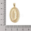 Brass Clear Cubic Zirconia Pendants KK-Z050-20G-3