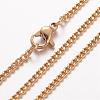 Ion Plating(IP) 304 Stainless Steel Necklace MAK-K004-11G-2