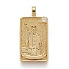 Brass Micro Pave Clear Cubic Zirconia Pendants X-ZIRC-Z004-01C-1