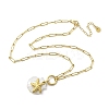 Summer Beach 304 Stainless Steel Pendant Paperclip Chain Necklaces STAS-Z105-07G-01-5
