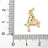 Brass Micro Pave Clear Cubic Zirconia Pendants KK-B155-09G-3