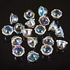30Pcs UV Plating Acrylic Bead Caps PACR-TA0001-17E-4