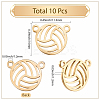 10Pcs Stainless Steel Sport Ball Outline Links Connector Charms STAS-SC0010-17A-G-2
