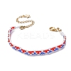 Handmade Glass Seed Beaded Bracelets for Women BJEW-MZ00156-01-3