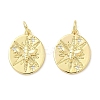 Brass Micro Pave Clear Cubic Zirconia Pendants KK-Z120-60B-G-1