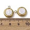 304 Stainless Steel Resin Pendants STAS-P406-15C-G-3