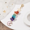 Moon Alloy Enamel Pendant Decorations HJEW-JM01276-04-3