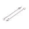 Tarnish Resistant 304 Stainless Steel Curb Chain Extender STAS-G310-06P-2