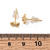 Bowknot Brass Micro Pave Clear Cubic Zirconia Stud Earrings EJEW-P331-11G-5