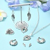 50Pcs 5 Styles Tibetan Style Alloy Pendants TIBEP-YW0001-85-5