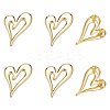 6Pcs Heart Zinc Alloy Lapel Pins for Backpack Clothes JEWB-UN0002-74G-1