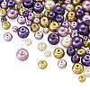 12 Strands 12 Styles Baking Paint Pearlized Glass Pearl Round Bead Strands HY-CW0001-03B-2
