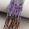 Gradient Color Natural Apatite & Carnelian & Dyed White Jade Beads Strands GG-CBA1668-A07-2mm-1