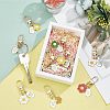 9Pcs Alloy Enamel Pendants Keychains HJEW-NB0001-52-2