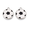 Eco-Friendly Alloy Enamel Hollow Pendants X-PALLOY-R122-09-3