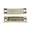 Tibetan Style Alloy Rectangle with Freedom Links connectors TIBE-S237-AS-FF-1