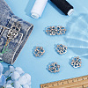 4Pcs Flower Alloy Crystal Rhinestone Adjustable Jean Button Pins FIND-CY0002-27P-4