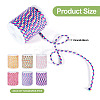 6 Rolls 6 Colors 4-Ply Polycotton Cord with Metallic Thread OCOR-TA0002-16-3