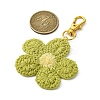 6Pcs 6 Colors Weave Flower Polyester Pendant Decorations X-HJEW-JM02889-3