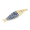 Brass with Cubic Zirconia Pendants KK-G522-43G-01-2