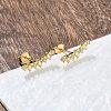 925 Sterling Silver Clear Cubic Zirconia Stud Earrings EJEW-Q032-01G-G-3