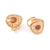 Flat Round Ion Plating(IP) 304 Stainless Steel Open Cuff Rings for Women RJEW-Z052-08G-2