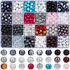 DIY Round Imitation Acrylic Pearl and Glass Beads Jewelry Making Finding Kits DIY-SP0002-78D-1