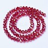 Electroplate Glass Beads Strands EGLA-A034-T6mm-B07-2