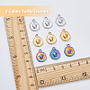 18Pcs 3 Colors Ion Plating(IP) 304 Stainless Steel Pendants Sets STAS-DC0014-12-3