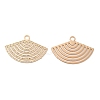 Long-Lasting Plated Brass Filigree Pendants KK-K336-19KCG-1