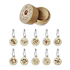 20Pcs 10 Style Round Wood Locking Stitch Markers TOOL-WH0057-001-1