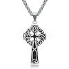 Alloy Triquetra/Trinity Knot Cross Pendant Necklaces PW23033028371-1