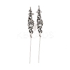 Halloween 316 Stainless Steel Ear Wrap Crawler Hook Earrings AJEW-C044-17B-AS-4
