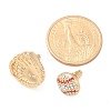 Brass Micro Pave Cubic Zirconia Stud Earrings EJEW-Z080-03G-02-5
