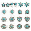 18Pcs 9 Style Tibetan Style Alloy Pendants FIND-TA0003-76-1