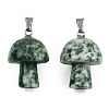 Natural Green Spot Jasper Pendants G-N0325-10Q-2