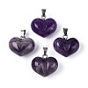 Natural Amethyst Chunky Pendants G-T143-19H-1