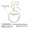 Adjustable 304 Stainless Steel Curved Shape Round Snake Chain Slider Choker Necklaces for Women CE3474-1-2