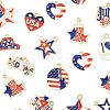 60Pcs 15 Styles Independence Day Alloy Enamel Pandants FIND-FS0004-41-3