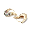 Colorful Cubic Zirconia Hoop Earrings EJEW-M216-02G-3