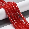 Baking Painted Imitation Jade Glass Bead Strands DGLA-A034-J6MM-A32-2