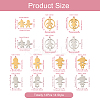 14Pcs 14 Style 201 Stainless Steel Connector Charms STAS-PJ0001-27-3