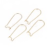 Ion Plating(IP) 304 Stainless Steel Hoop Earrings Findings Kidney Ear Wires STAS-L216-22A-G-1