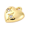 Brass Micro Pave Cubic Zirconia Charms KK-A240-21G-2