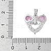 Rack Plating Brass Cubic Zirconia Pendants KK-U035-12P-3